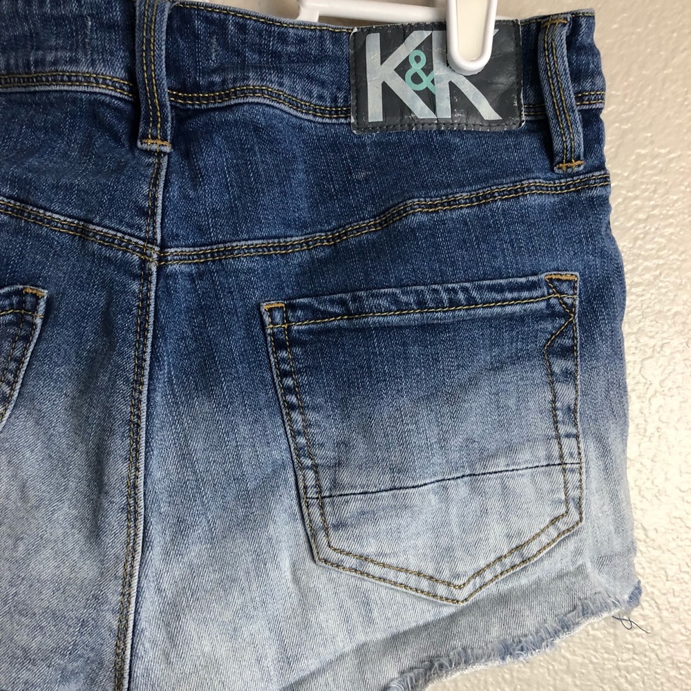 Kendall & Kylie Faded Denim High Waisted Shorts 5 - Picture 4 of 5